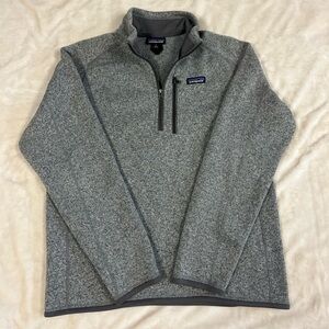 Patagonia men’s stonewash Better Sweater quarter zip pullover fleece, medium